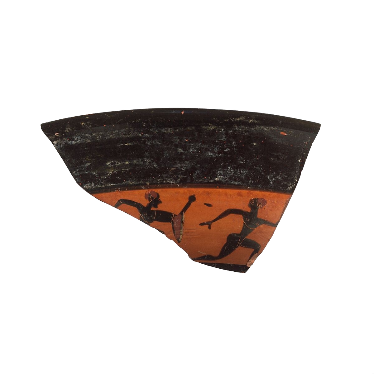 Black-figure pottery shard fragment